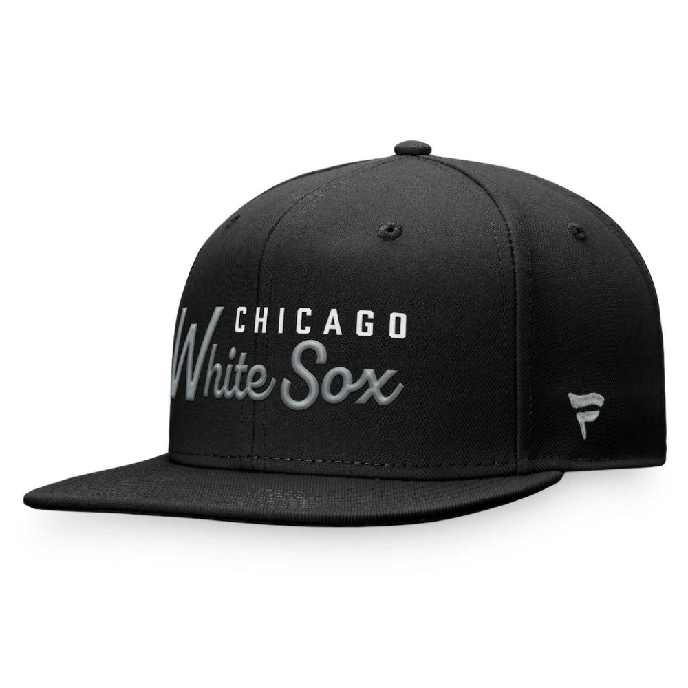 Chicago White Sox Fanatics Script Snapback Hat - Black - Fanatics Discount