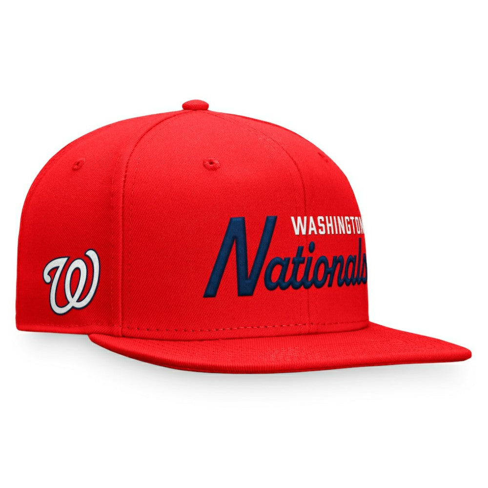 Washington Nationals Fanatics Script Snapback Hat - Red - Fanatics Online