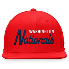 Washington Nationals Fanatics Script Snapback Hat - Red - Fanatics Online