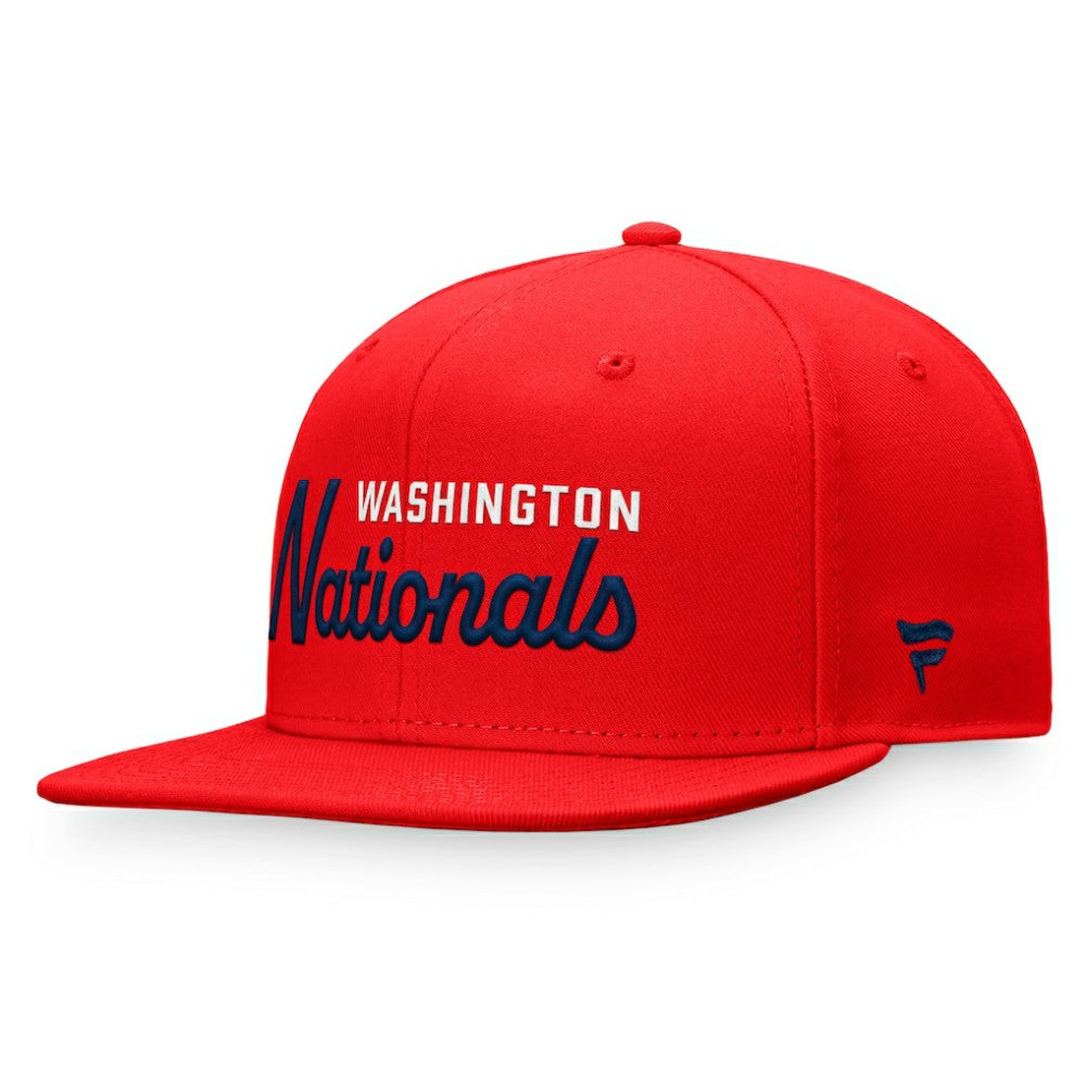 Washington Nationals Fanatics Script Snapback Hat - Red - Fanatics Online