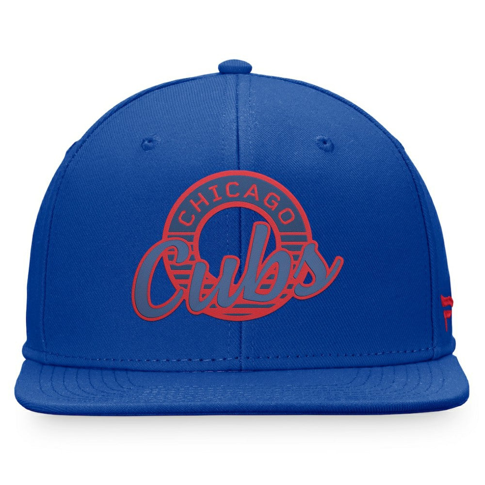 Chicago Cubs Fanatics Circle Script Snapback Hat - Royal - Fanatics Lifestyle