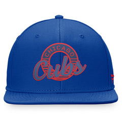 Chicago Cubs Fanatics Circle Script Snapback Hat - Royal - Fanatics Lifestyle