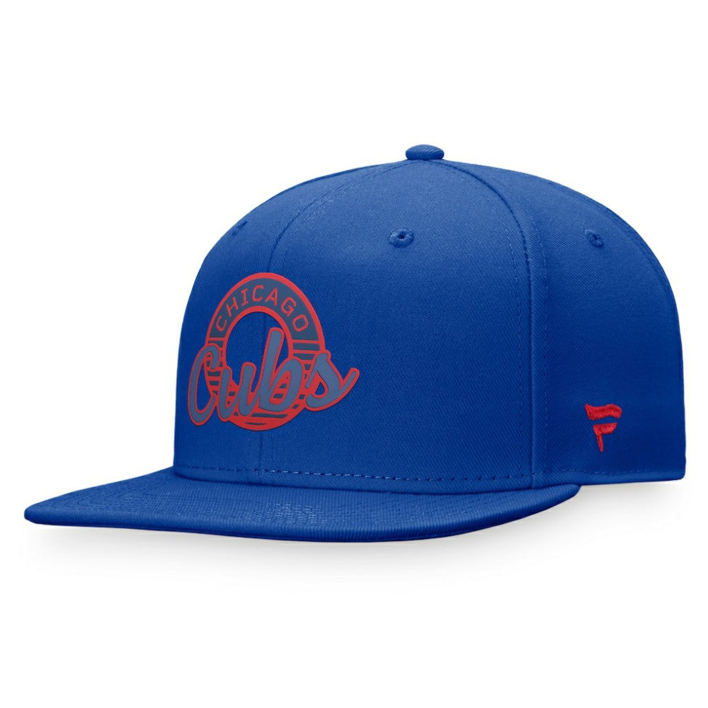 Chicago Cubs Fanatics Circle Script Snapback Hat - Royal - Fanatics Lifestyle