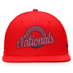 Washington Nationals Fanatics Circle Script Snapback Hat - Red - Fanatics on Sale
