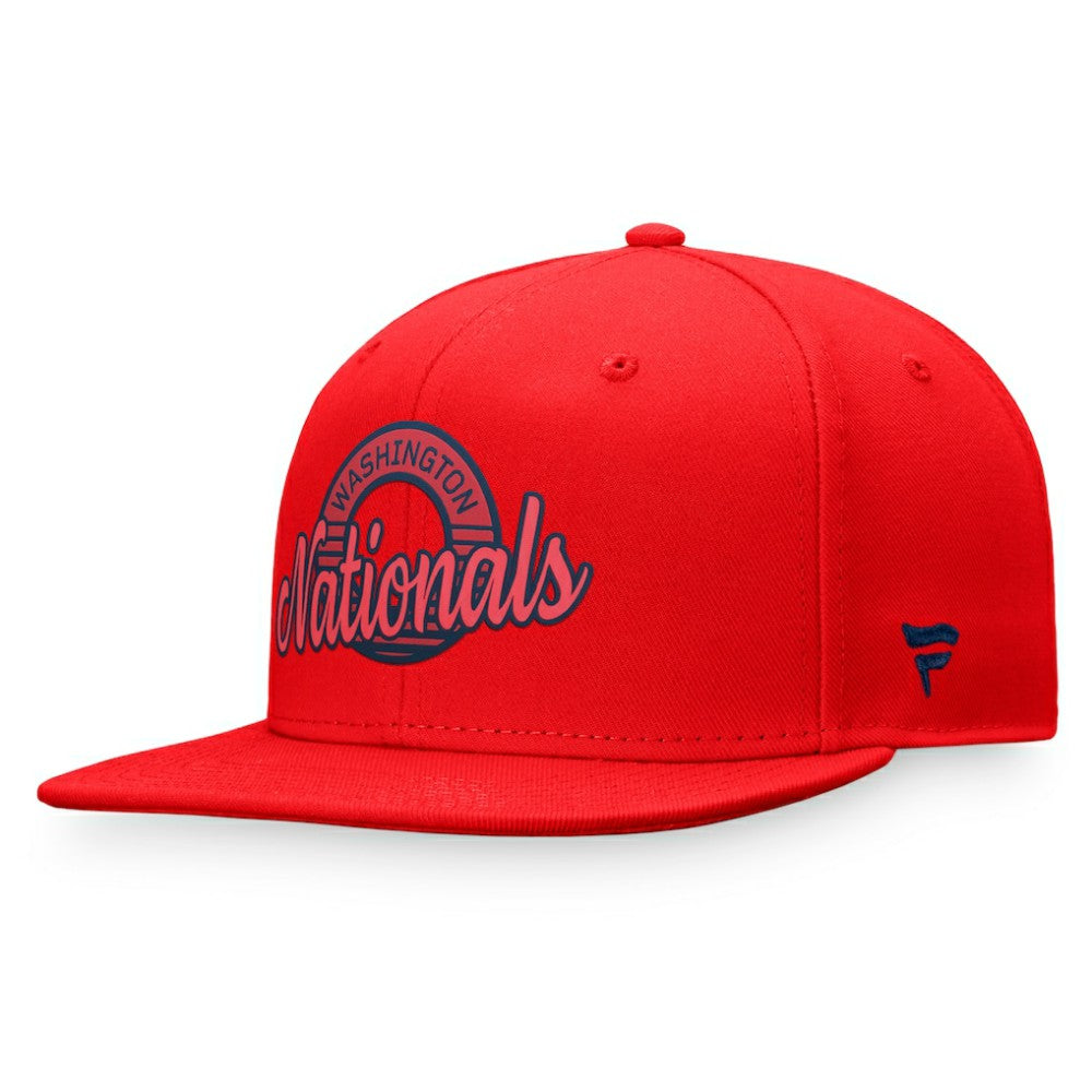 Washington Nationals Fanatics Circle Script Snapback Hat - Red - Fanatics on Sale