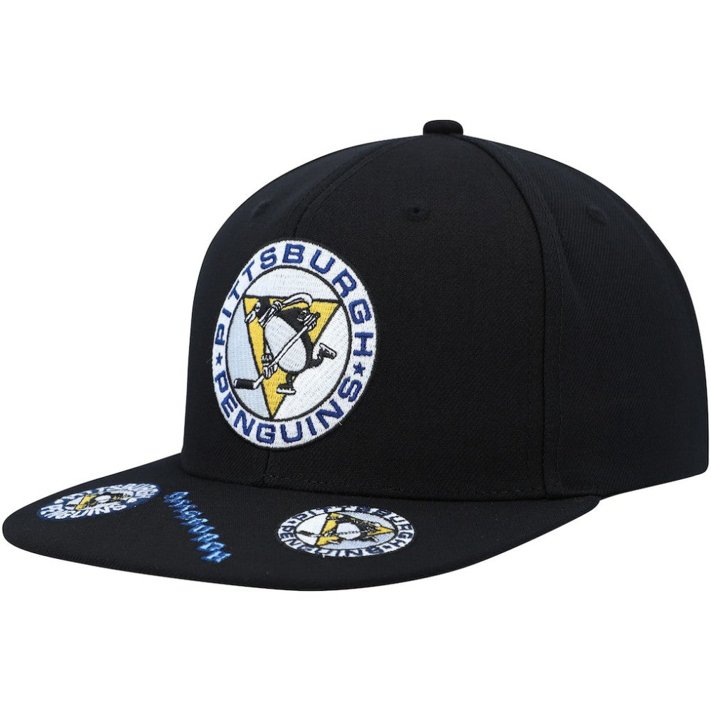 Pittsburgh Penguins Mitchell & Ness Vintage Hat Trick Snapback Hat - Black - NHL 200002178