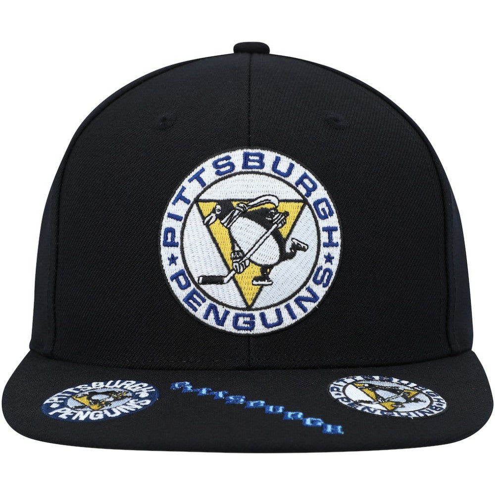 Pittsburgh Penguins Mitchell & Ness Vintage Hat Trick Snapback Hat - Black - NHL 200002178