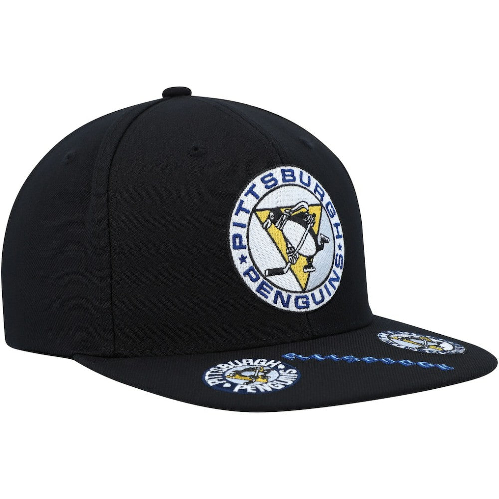 Pittsburgh Penguins Mitchell & Ness Vintage Hat Trick Snapback Hat - Black - NHL 200002178
