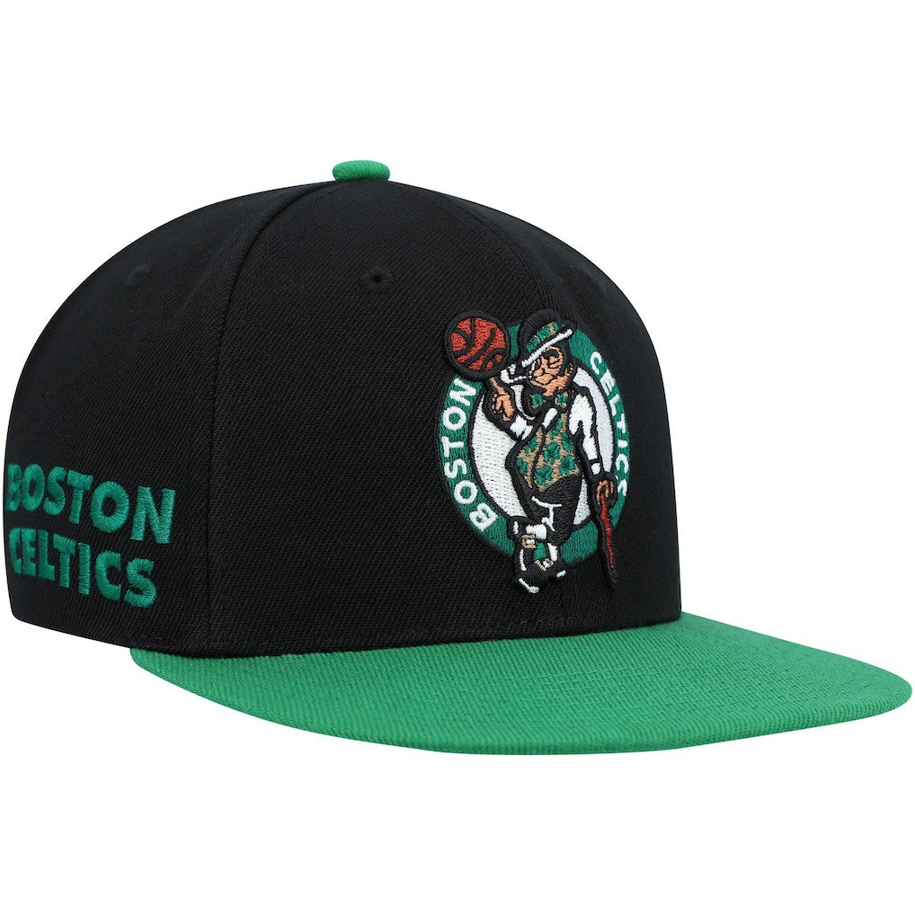 Boston Celtics Side Core 2.0 Snapback Hat Black/Green | Mitchell & Ness Near Me