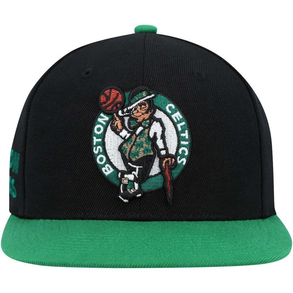 Boston Celtics Side Core 2.0 Snapback Hat Black/Green | Mitchell & Ness Near Me
