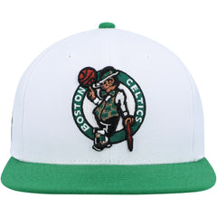 Boston Celtics Side Core 2.0 Snapback Hat White/Green | Mitchell & Ness Lifestyle