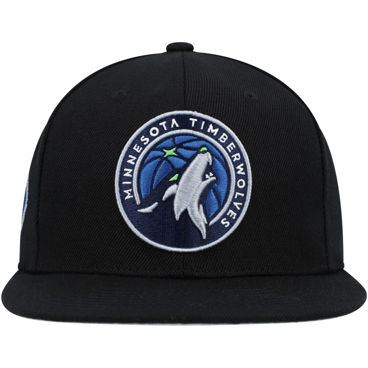 Minnesota Timberwolves Side Core 2.0 Snapback Hat Black | Mitchell & Ness