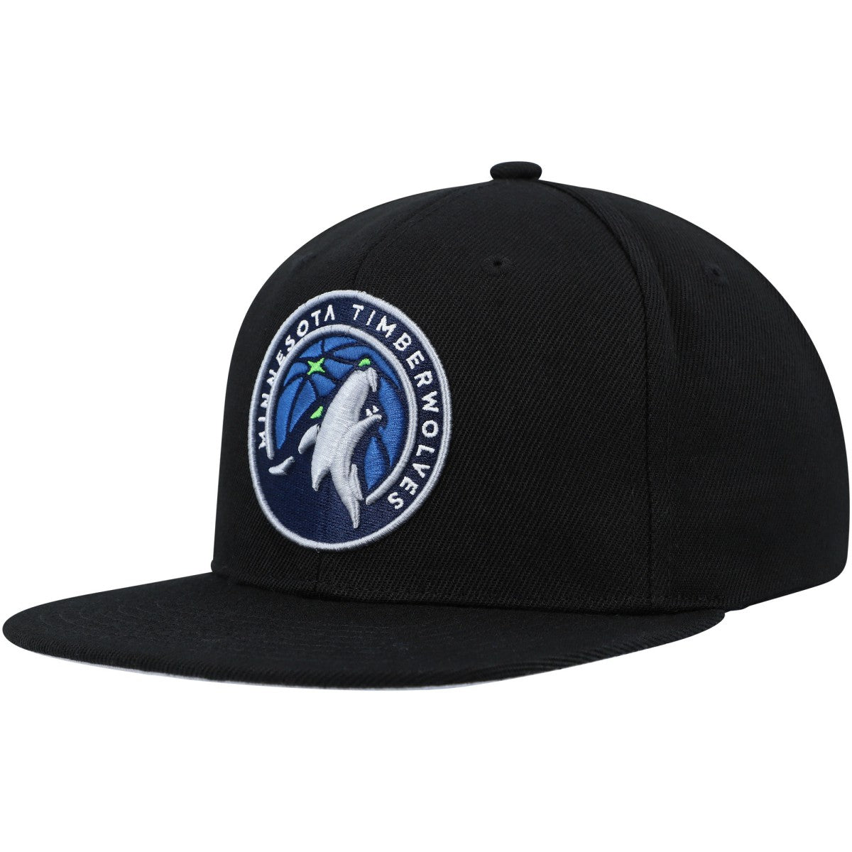 Minnesota Timberwolves Side Core 2.0 Snapback Hat Black | Mitchell & Ness