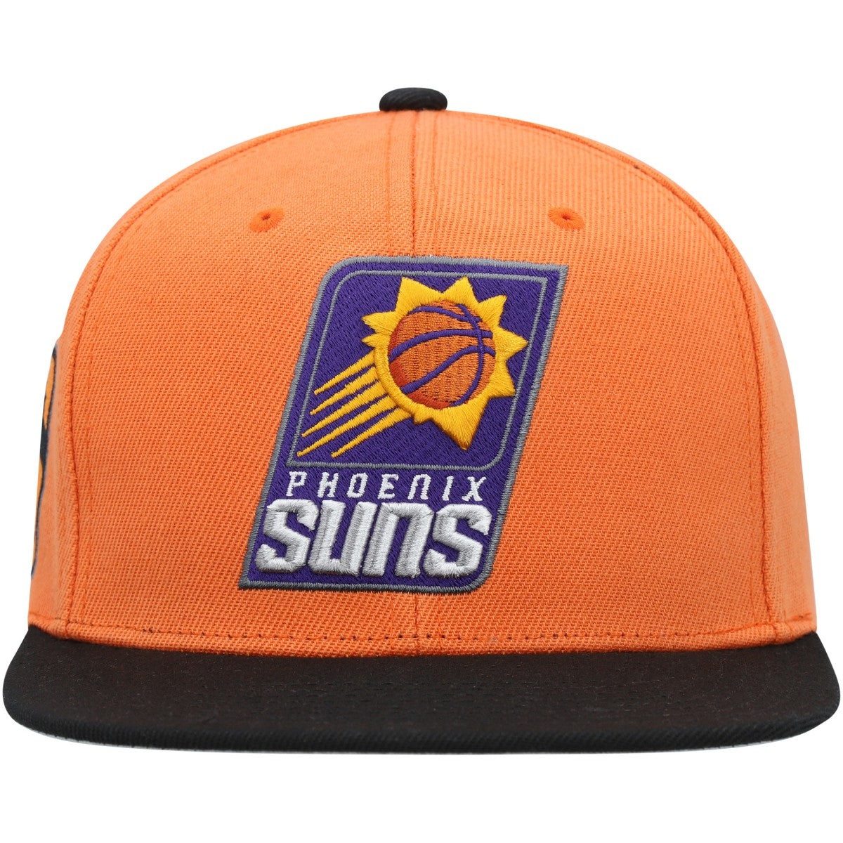 Phoenix Suns Side Core 2.0 Snapback Hat Orange/Black | Mitchell & Ness Near Me