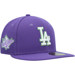 Los Angeles Dodgers New Era Lime Side Patch 59FIFTY Fitted Hat - Purple - New Era Lifestyle