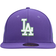 Los Angeles Dodgers New Era Lime Side Patch 59FIFTY Fitted Hat - Purple - New Era Lifestyle