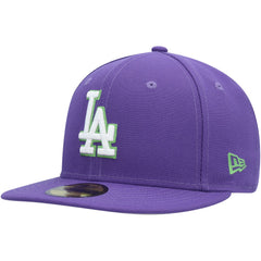 Los Angeles Dodgers New Era Lime Side Patch 59FIFTY Fitted Hat - Purple - New Era Lifestyle