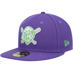 Pittsburgh Pirates New Era Lime Side Patch 59FIFTY Fitted Hat - Purple - New Era Online