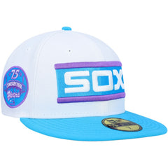 Chicago White Sox New Era Comiskey Park 75th Anniversary Vice 59FIFTY Fitted Hat - White - New Era Sale