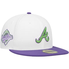 Atlanta Braves New Era  Side Patch 59FIFTY Fitted Hat - White - New Era Sale