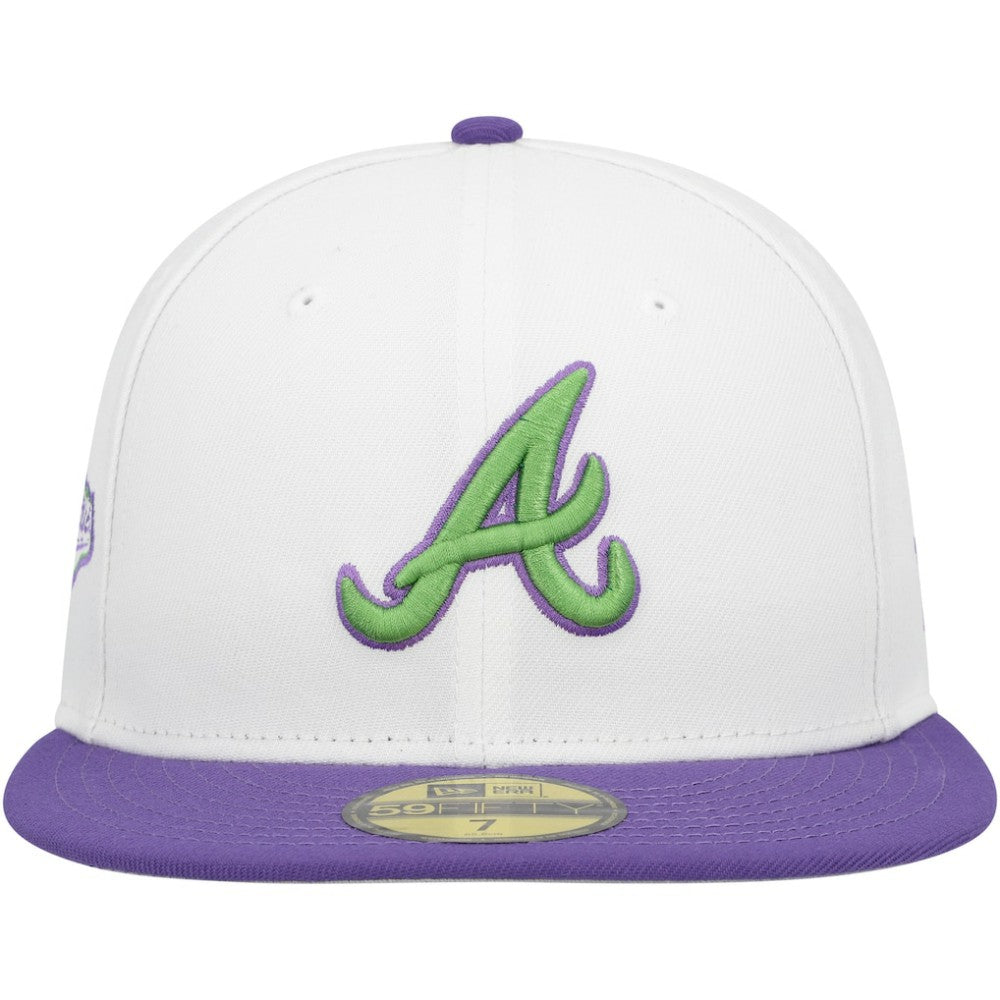 Atlanta Braves New Era  Side Patch 59FIFTY Fitted Hat - White - New Era Sale
