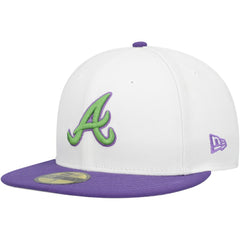 Atlanta Braves New Era  Side Patch 59FIFTY Fitted Hat - White - New Era Sale