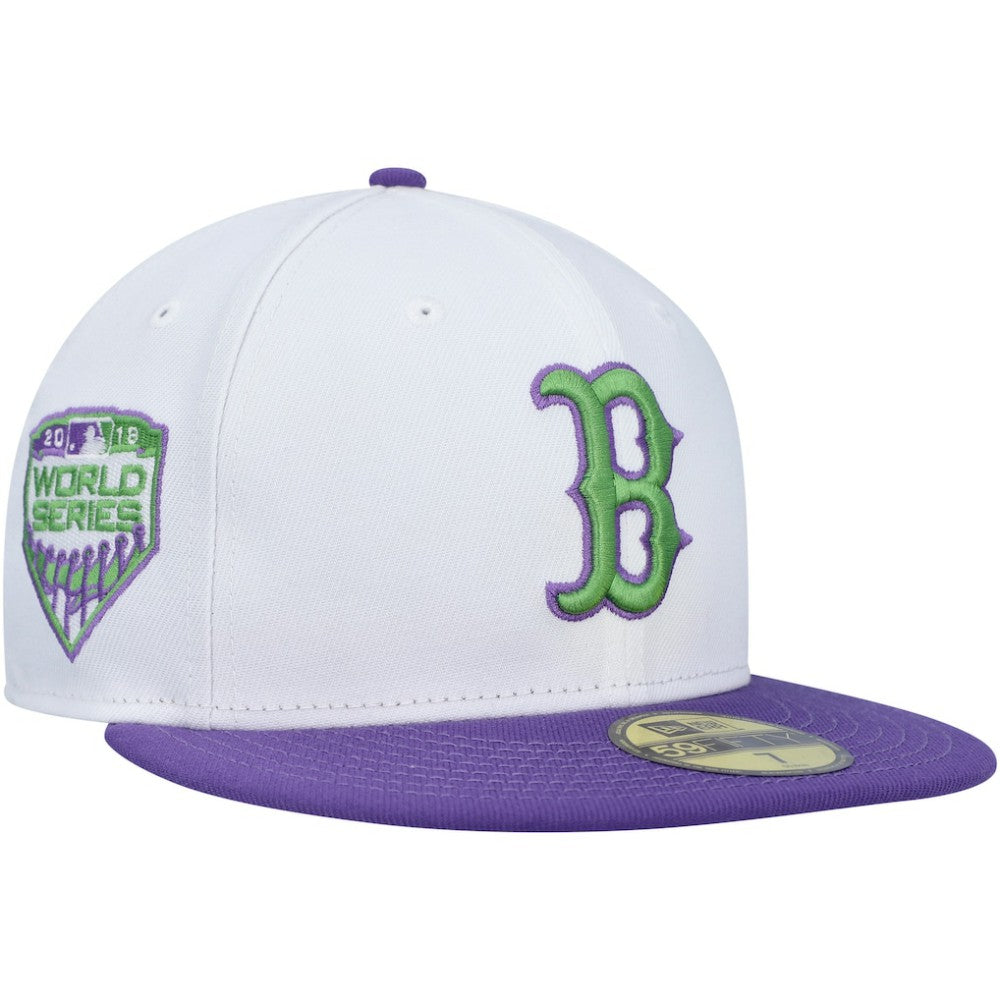 Boston Red Sox New Era  Side Patch 59FIFTY Fitted Hat - White - New Era Discount