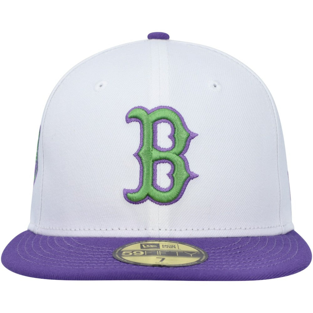 Boston Red Sox New Era  Side Patch 59FIFTY Fitted Hat - White - New Era Discount