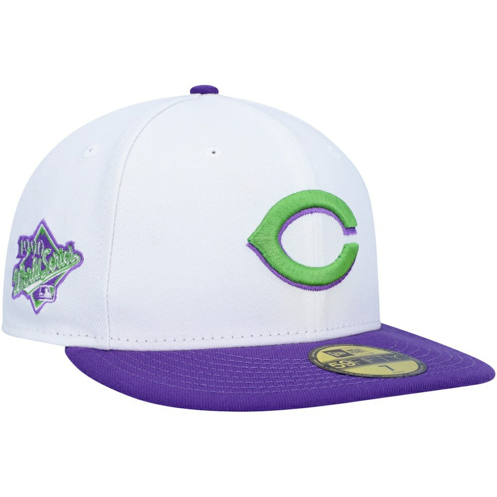 Cincinnati Reds New Era 1990 World Series Side Patch 59FIFTY Fitted Hat - White - New Era Discount