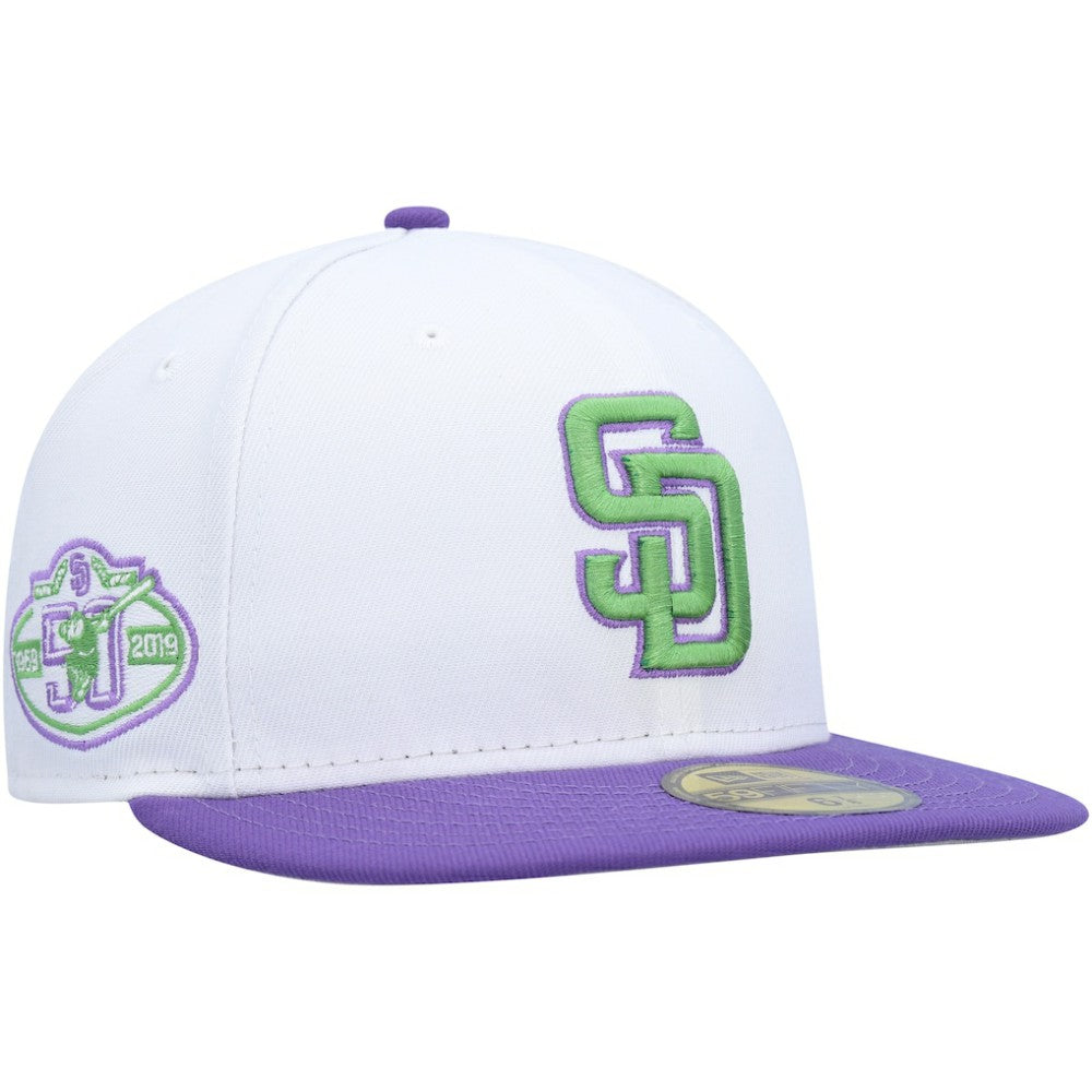 San Diego Padres New Era 50th Anniversary Side Patch 59FIFTY Fitted Hat - White - New Era Sale