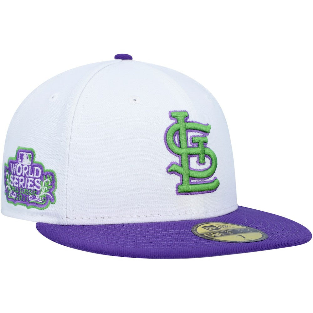 St. Louis Cardinals New Era 2011 World Series Side Patch 59FIFTY Fitted Hat - White - New Era Lifestyle