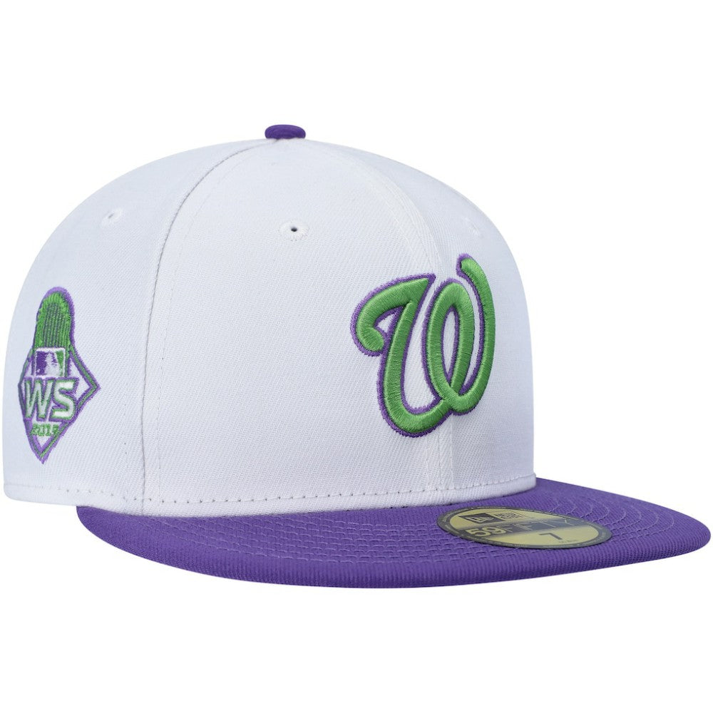 Washington Nationals New Era  Side Patch 59FIFTY Fitted Hat - White - New Era Online