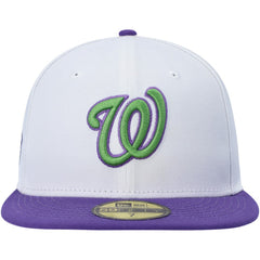 Washington Nationals New Era  Side Patch 59FIFTY Fitted Hat - White - New Era Online