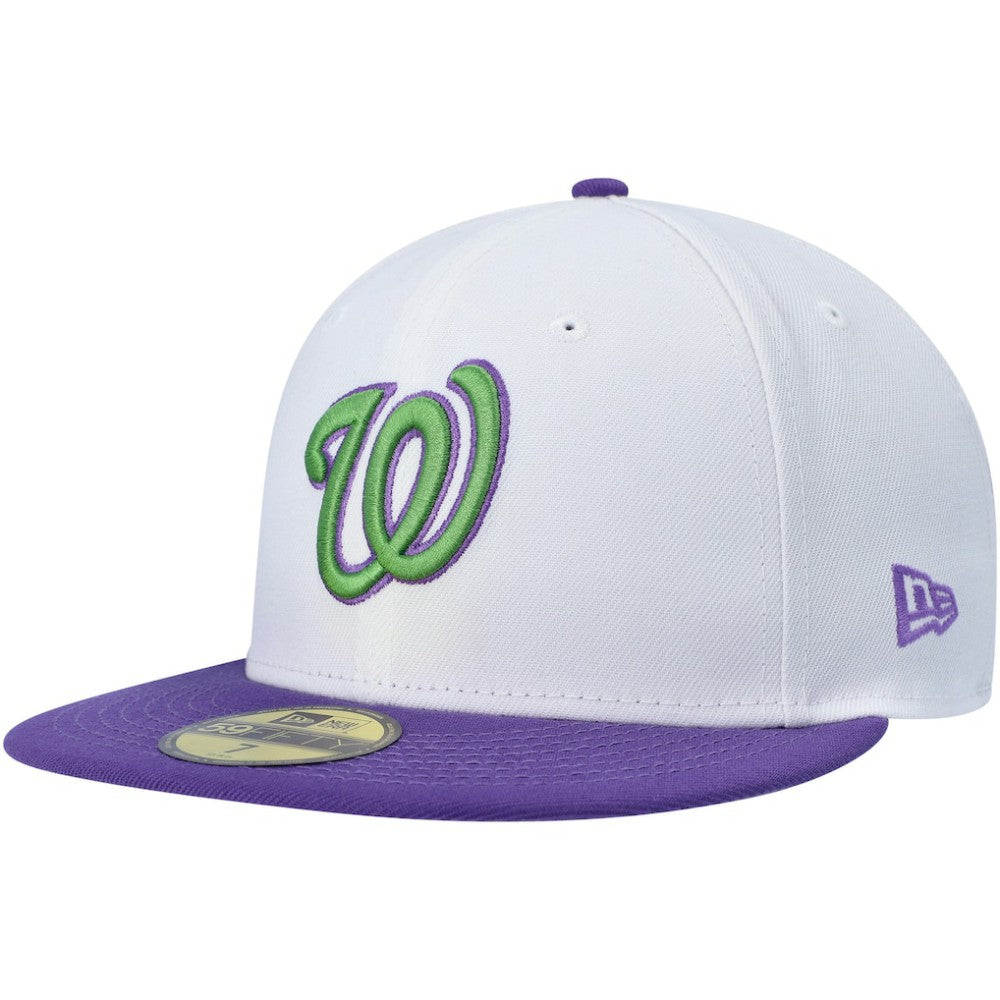 Washington Nationals New Era  Side Patch 59FIFTY Fitted Hat - White - New Era Online