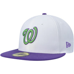 Washington Nationals New Era  Side Patch 59FIFTY Fitted Hat - White - New Era Online