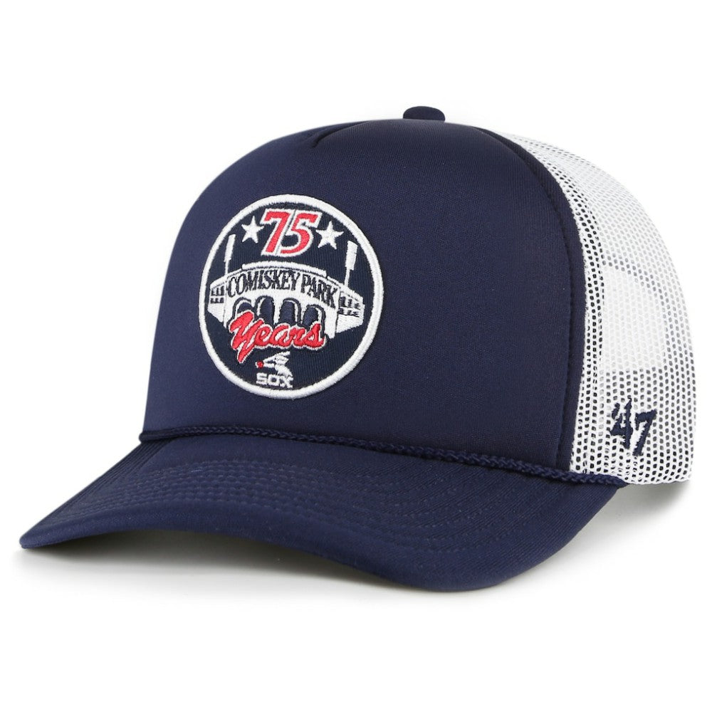 Chicago White Sox '47 Foam Logo Trucker Snapback Hat - Navy - 47 brand Online