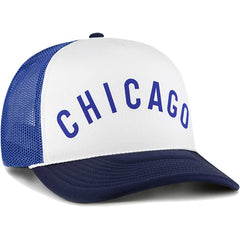 Chicago Cubs '47 Foam Front Script Trucker Snapback Hat - White - 47 brand Discount
