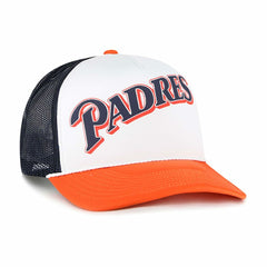 San Diego Padres '47 Foam Front Script Trucker Snapback Hat - White - 47 brand on Sale