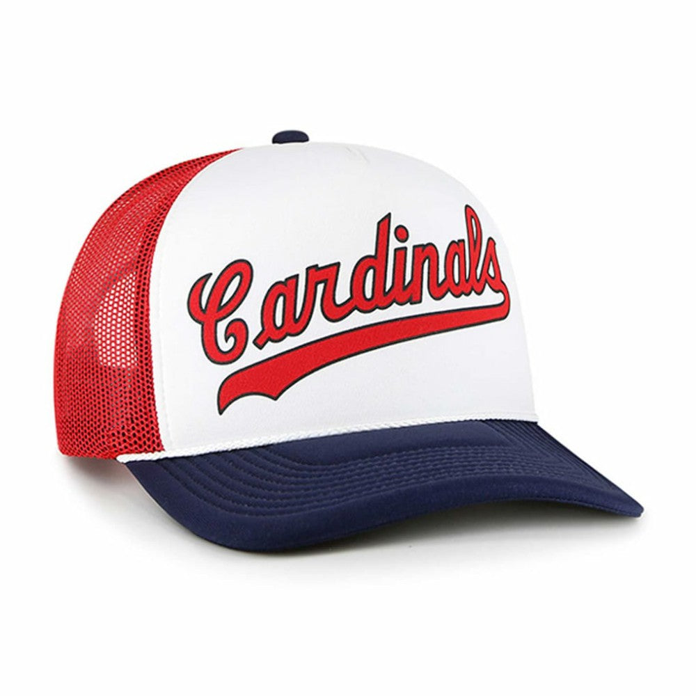 St. Louis Cardinals '47 Foam Front Script Trucker Snapback Hat - White - 47 brand Discount