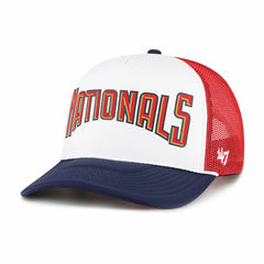 Washington Nationals '47 Foam Front Script Trucker Snapback Hat - White - 47 brand Discount