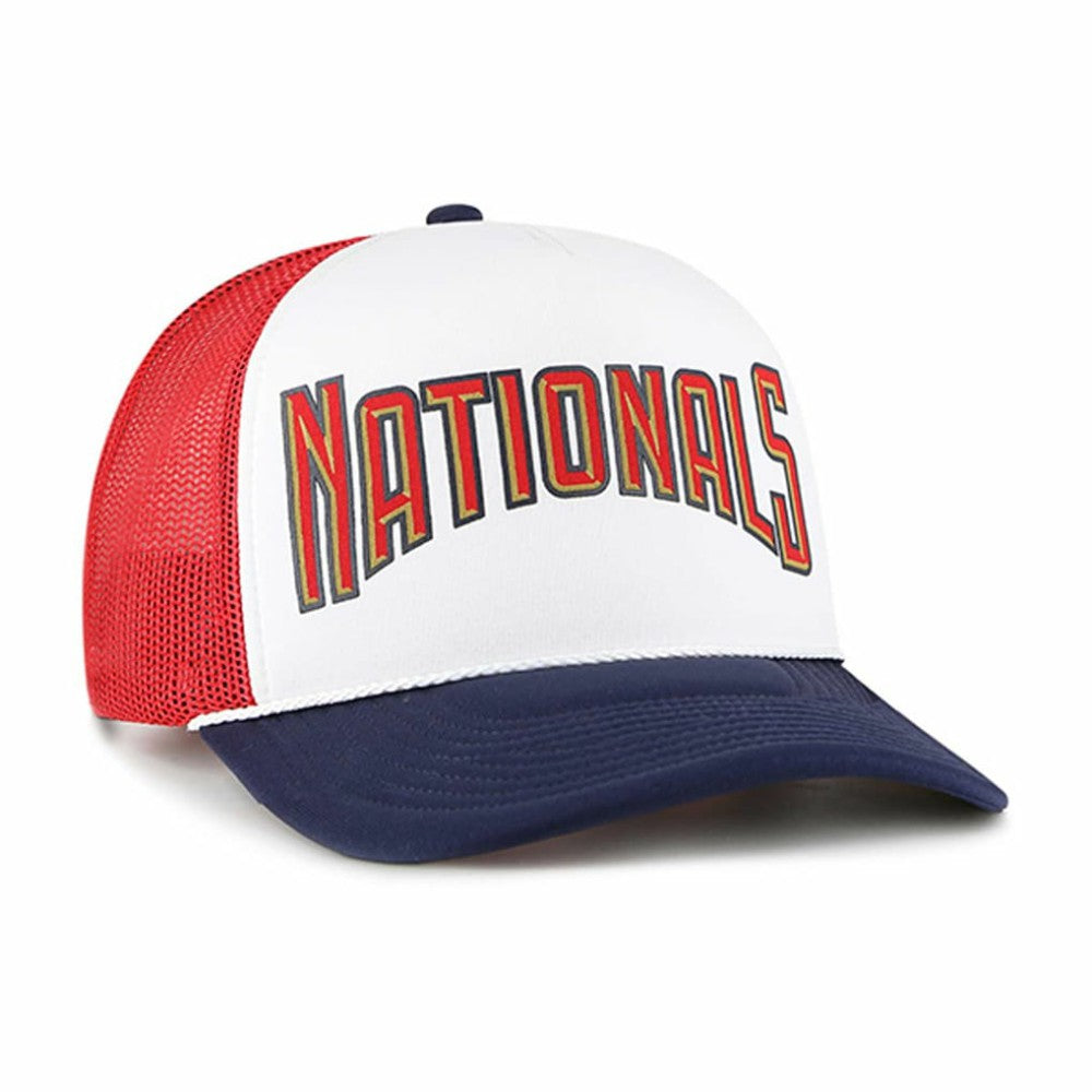 Washington Nationals '47 Foam Front Script Trucker Snapback Hat - White - 47 brand Discount