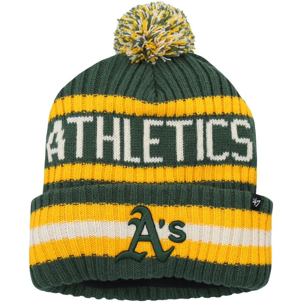 Athletics '47 Bering Cuffed Knit Hat with Pom - Green - 47 brand Sale