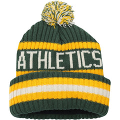 Athletics '47 Bering Cuffed Knit Hat with Pom - Green - 47 brand Sale