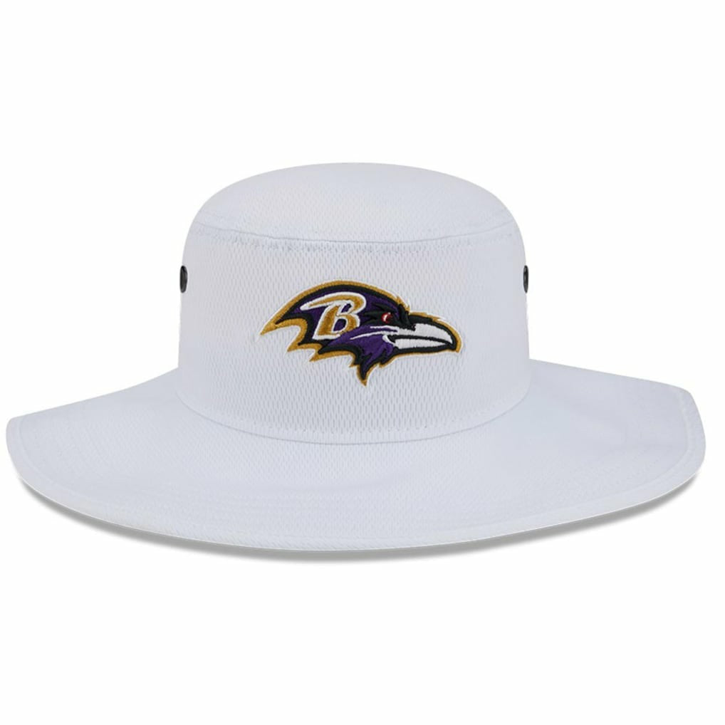 Baltimore Ravens New Era 2023 NFL Training Camp Panama Bucket Hat White