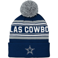 Dallas Cowboys Preschool Jacquard Cuffed Knit Hat with Pom Navy