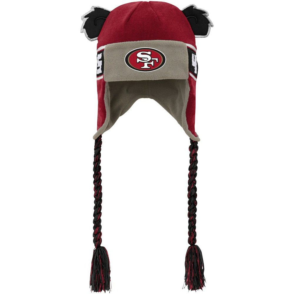 San Francisco 49ers Youth Wordmark Ears Trooper Knit Hat Scarlet