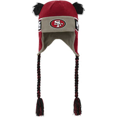 San Francisco 49ers Youth Wordmark Ears Trooper Knit Hat Scarlet