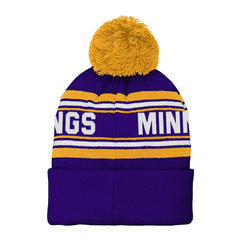 Minnesota Vikings Preschool Jacquard Cuffed Knit Hat with Pom Purple