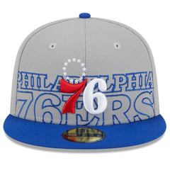 Philadelphia 76ers 2023 NBA Draft Two-Tone 59FIFTY Fitted Hat Gray/Royal | New Era online