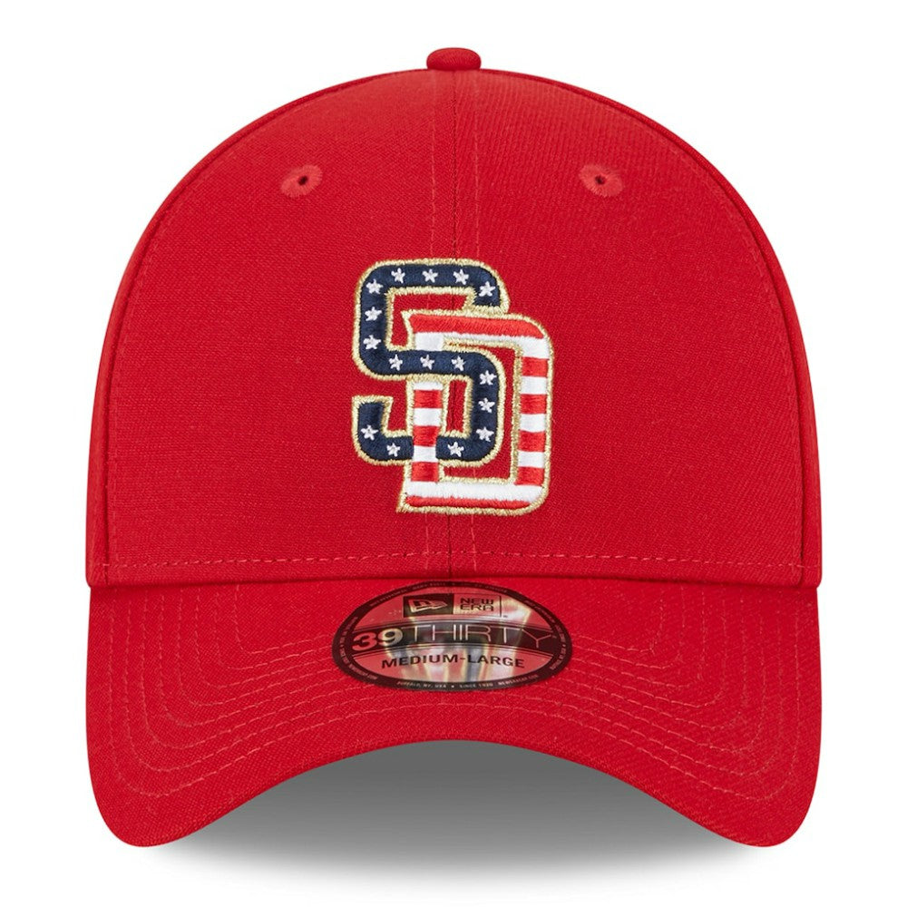 San Diego Padres New Era 2023 Fourth of July 39THIRTY Flex Hat - Red - New Era Discount